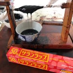 漆の仕事とサランラップ